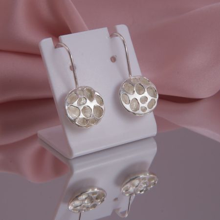 Ohrringe Lotus Samenkapsel Silber